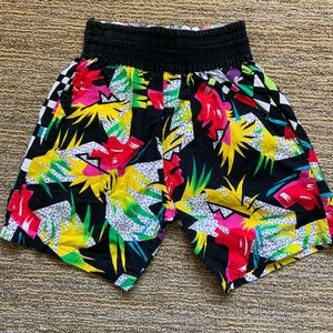 Vintage Elastic Waist Shorts